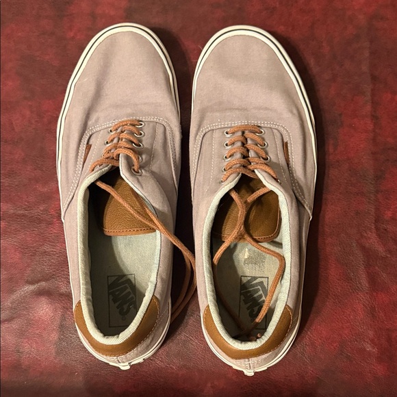 Vans Men's Gray Sneakers with Brown Accents - Picture 1 of 5